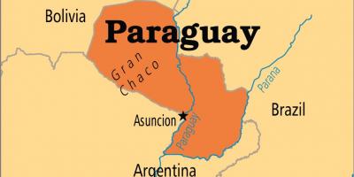 Капитал на Парагвај мапа