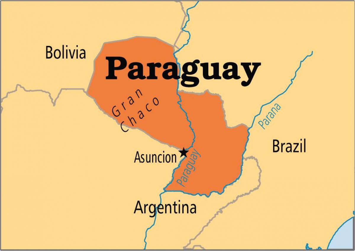 капитал на Парагвај мапа