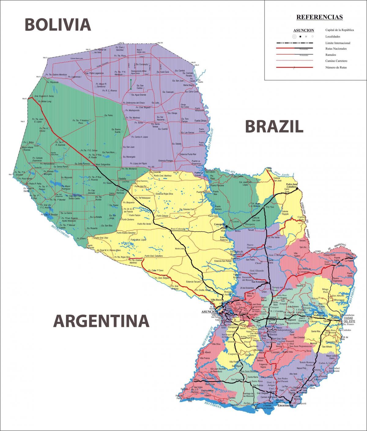мапата на Парагвај