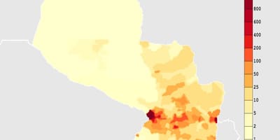 Карта на Парагвај клима