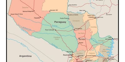 Карта на Парагвај