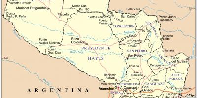 Карта на cateura Парагвај 