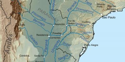 Мапа на реката Парагвај